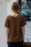 BASERANGE Classic Bamboo Fiber Bamboo Cotton Loose T-shirt Series Collection Round Neck Bottoming Shirt France BAS-TOLO-BL-000-OCULAR